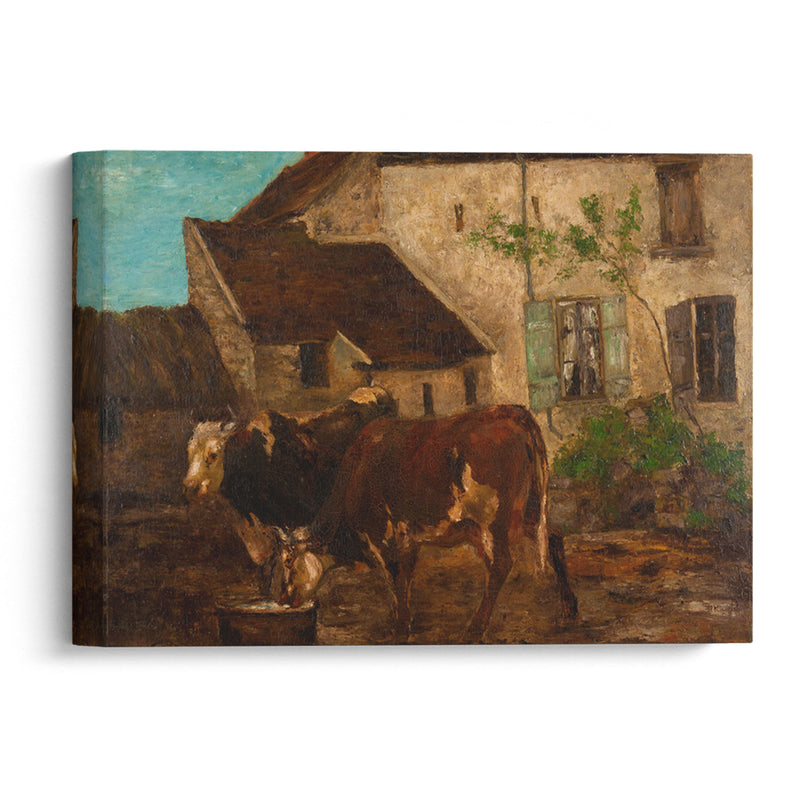 At the Water Trough - Gustave Courbet - Canvas Print