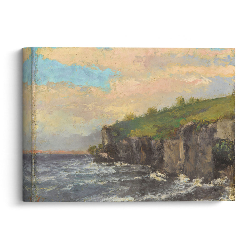 Cliff By The Water - Gustave Courbet - Canvas Print