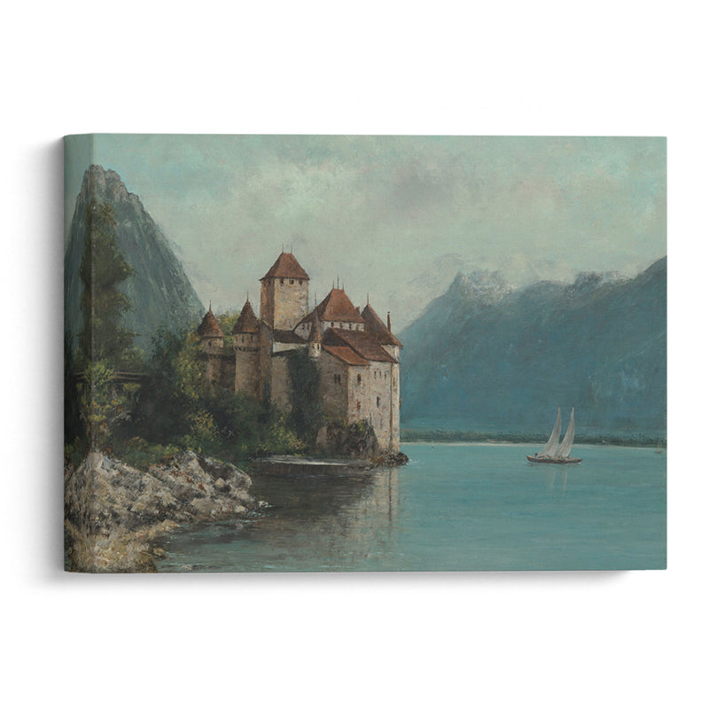 Le Château de Chillon, Lake Geneva (1876) - Gustave Courbet - Canvas Print