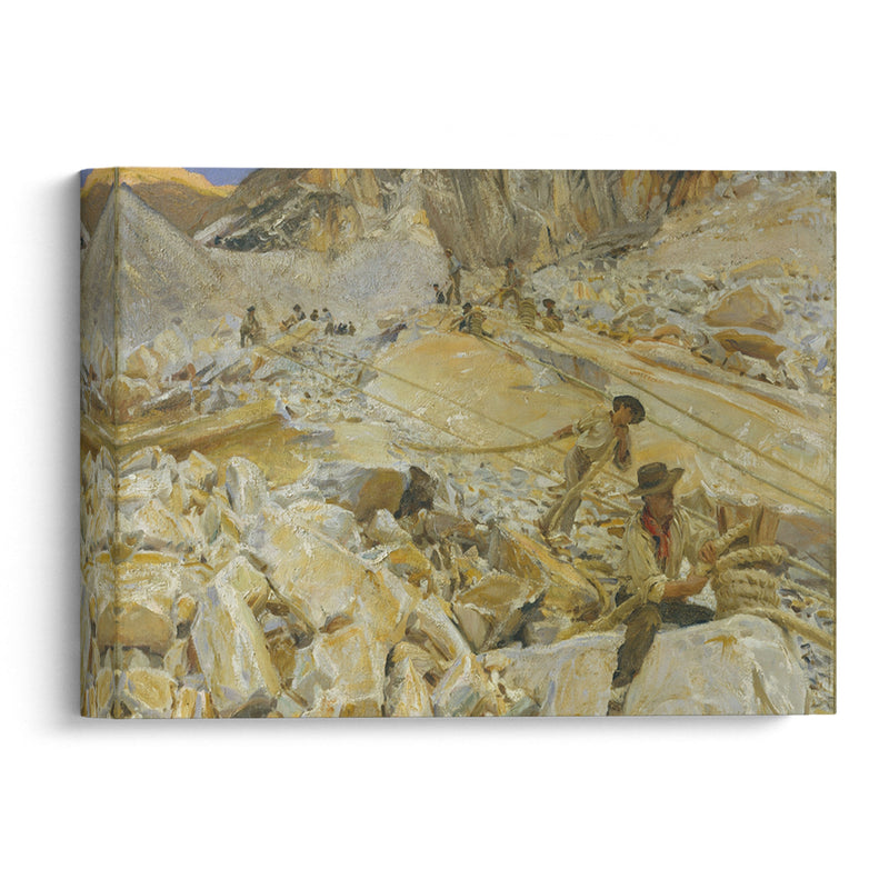 Bringing down marble from the quarries to Carrara (1911) - John Singer Sargent - Canvas Print