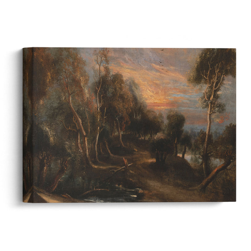 A wooded landscape at sunset - Peter Paul Rubens - Canvas Print