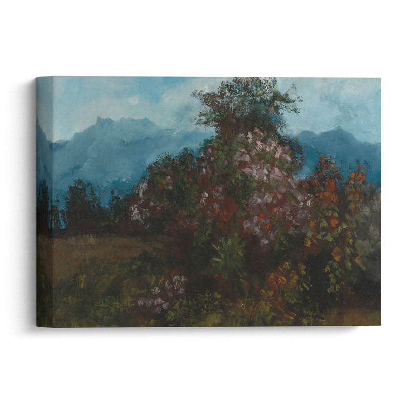 Paysage Avec Massif Fleuri - Gustave Courbet - Canvas Print