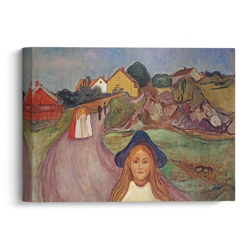 Road In Aasgaardstrand (1901) - Edvard Munch - Canvas Print