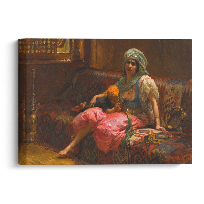 Tender Moments (1875) - Frederick Arthur Bridgman - Canvas Print