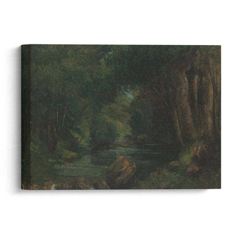 A Brook in the Forest (ca. 1868–77) - Gustave Courbet - Canvas Print