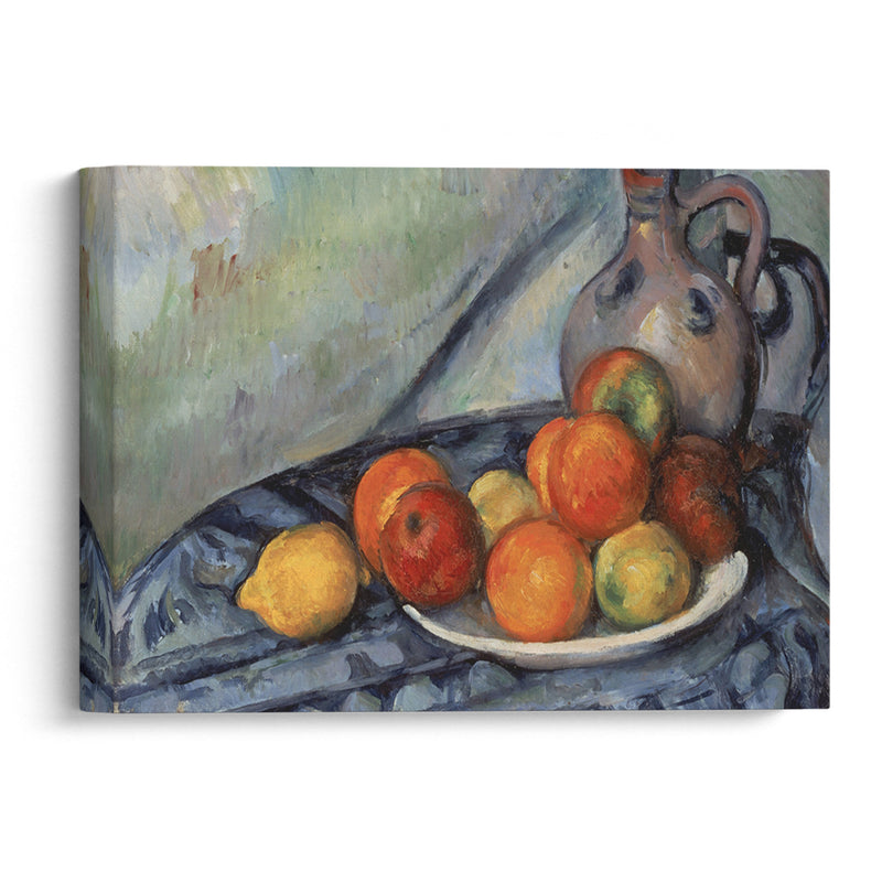 Fruit and a Jug on a Table (circa 1890) - Paul Cézanne - Canvas Print