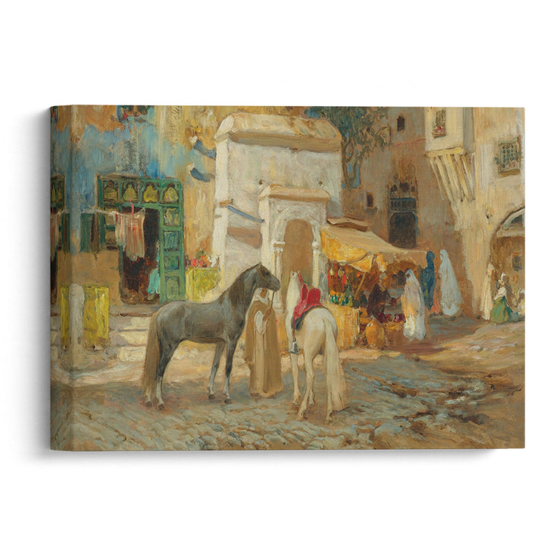 The Market Square - Frederick Arthur Bridgman - Canvas Print