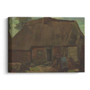 Cottage with Peasant Woman Digging (1885) - Vincent van Gogh - Canvas Print