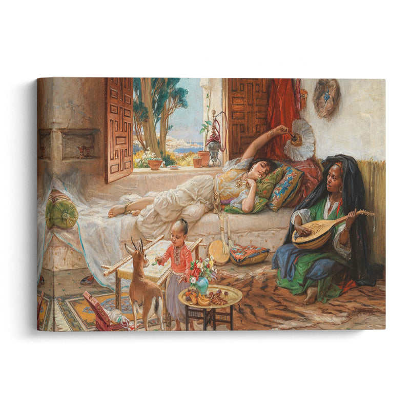 An Afternoon in Algiers - Frederick Arthur Bridgman - Canvas Print