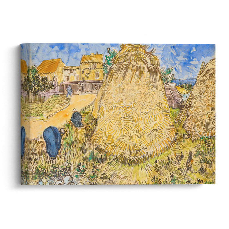 Meules de blé (1888) - Vincent van Gogh - Canvas Print