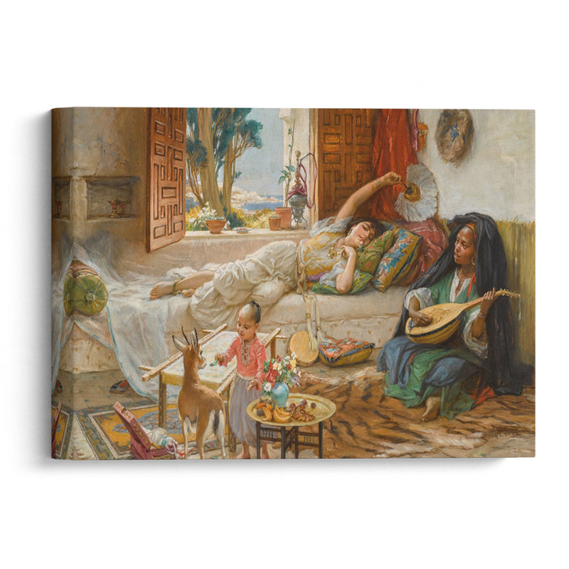 Afternoon Rest, Algiers - Frederick Arthur Bridgman - Canvas Print