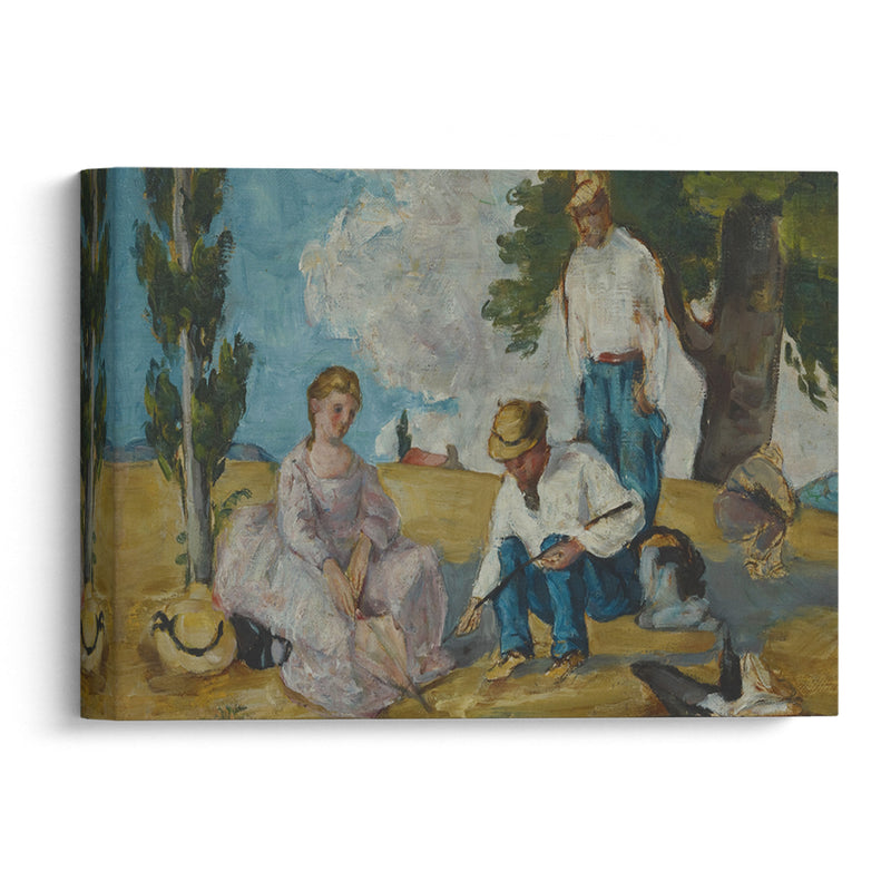 Picnic on a Riverbank (1873–74) - Paul Cézanne - Canvas Print