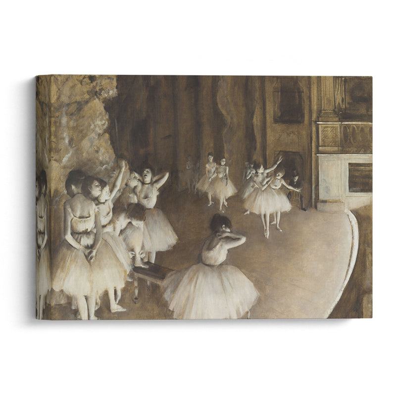 Ballet Rehearsal On Stage - Edgar Degas - Canvas Print