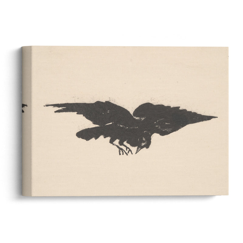 Flying Raven (ex libris) (1875) - Édouard Manet - Canvas Print