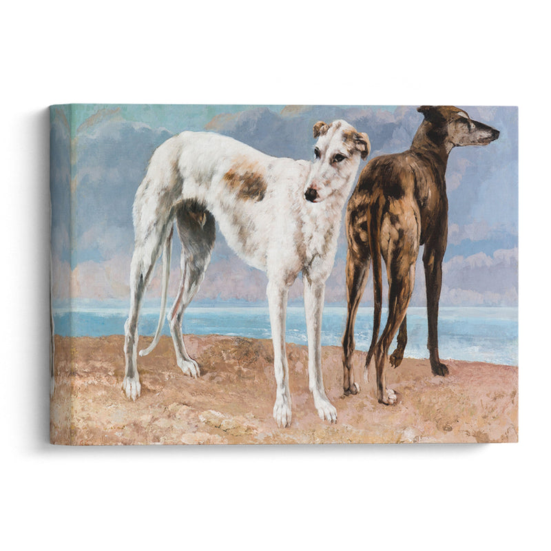 The Greyhounds of the Comte de Choiseul (1866) - Gustave Courbet - Canvas Print