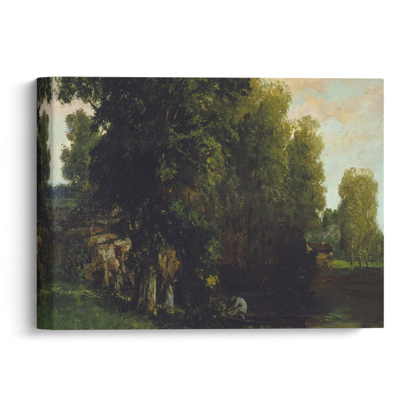 The Edge of the Pool (Au Bord de lEtang) - Gustave Courbet - Canvas Print