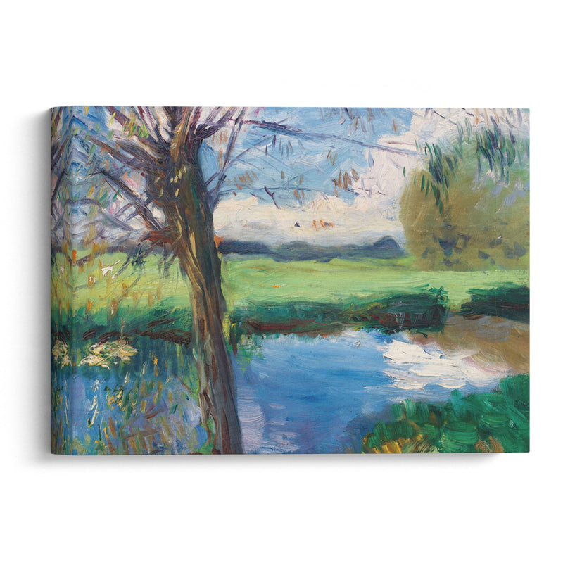 River Bank, near Oxford (circa 1888) - John Singer Sargent - Canvas Print