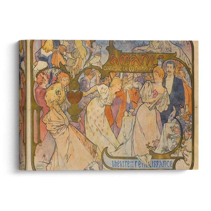 Amants (1895) - Alphonse Mucha - Canvas Print