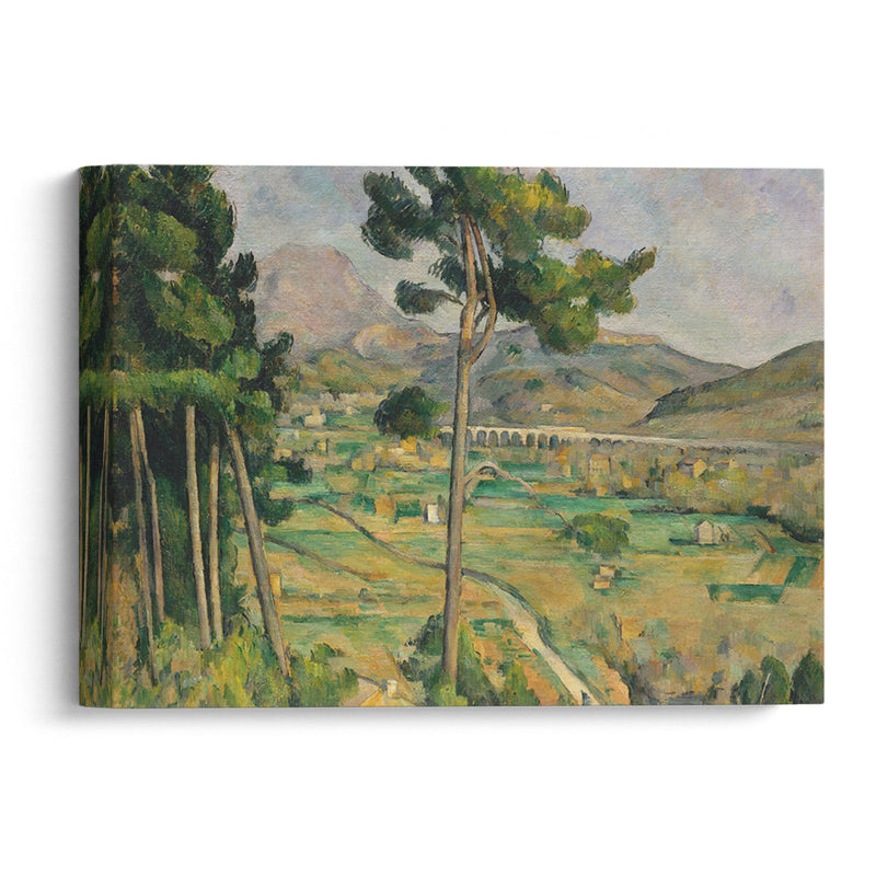 Mont Sainte-Victoire and the Viaduct of the Arc River Valley (1882–85) - Paul Cézanne - Canvas Print