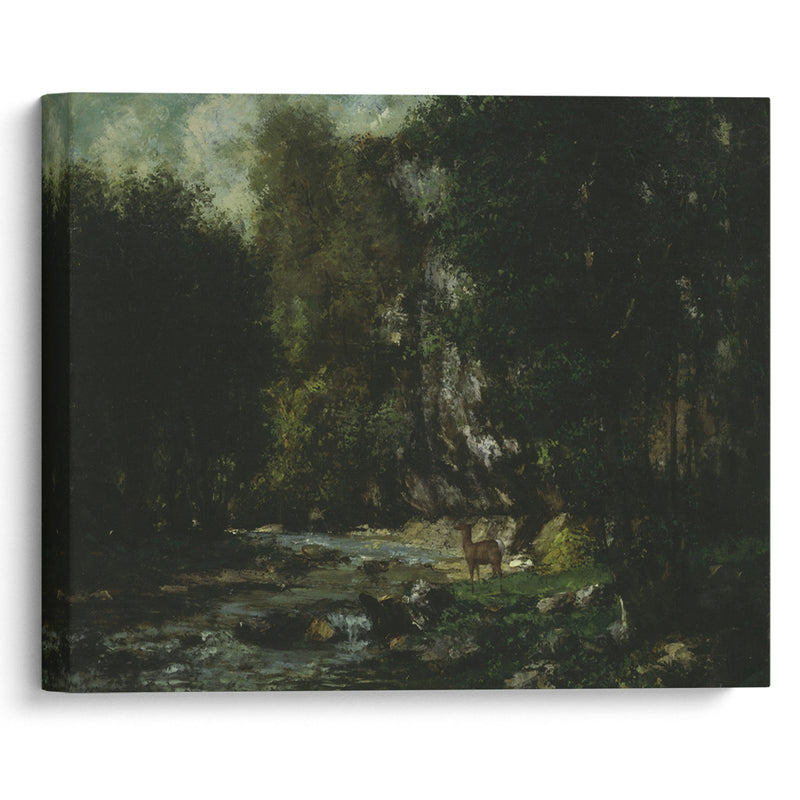 The Brook of Les Puits-Noir (c. 1855) - Gustave Courbet - Canvas Print