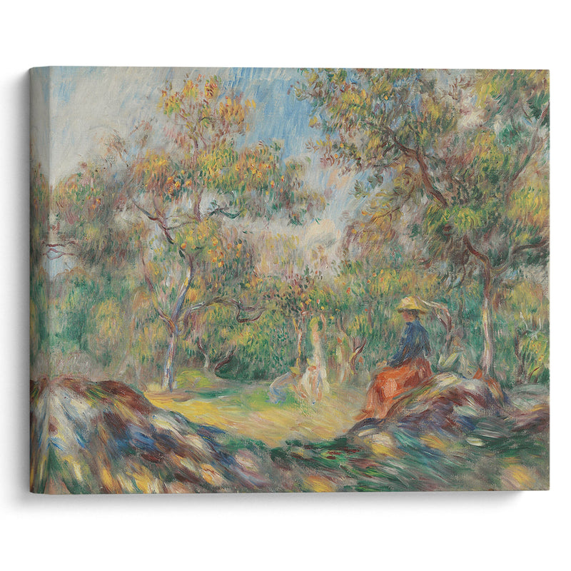 Femme Dans Un Paysage - Pierre-Auguste Renoir - Canvas Print