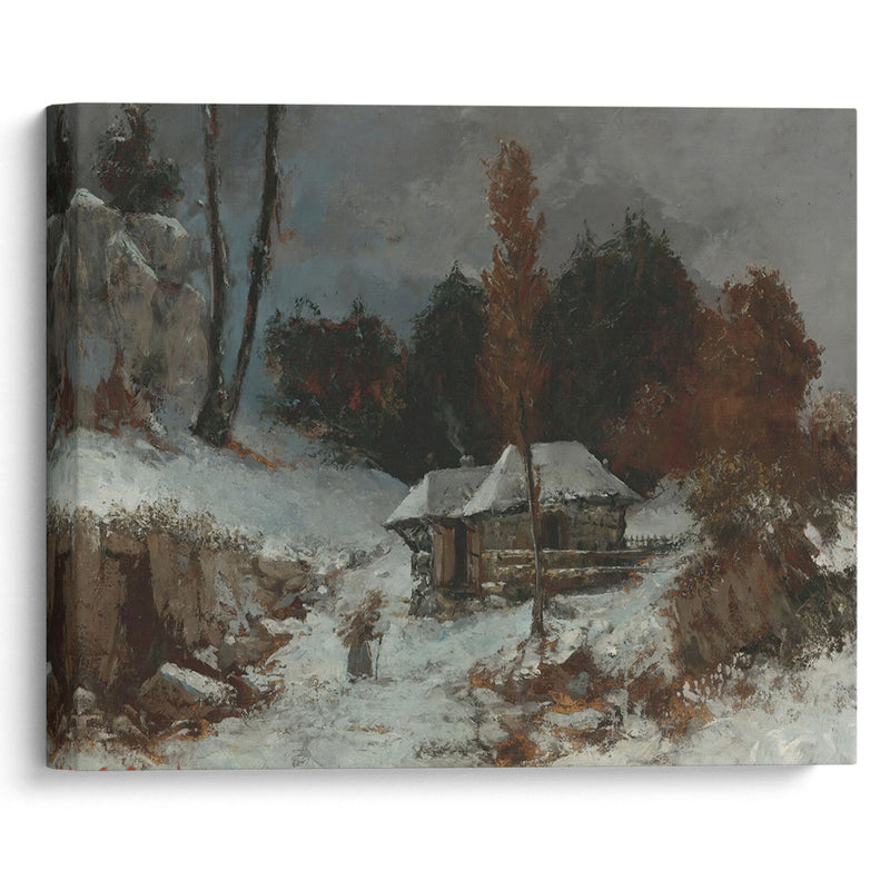 Porteuse De Fagots Dans Un Paysage De Neige - Gustave Courbet - Canvas Print