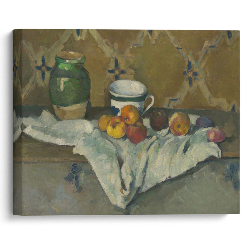 Still Life with Jar, Cup, and Apples (ca. 1877) - Paul Cézanne - Canvas Print