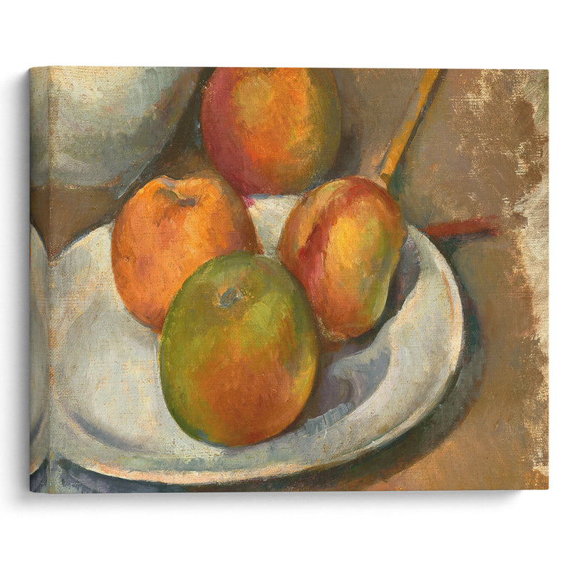 Quatre pommes et un couteau (circa 1885) - Paul Cézanne - Canvas Print