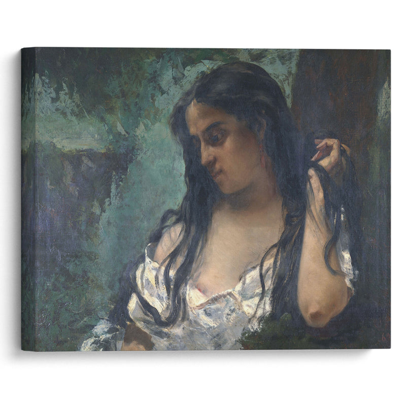 Gypsy In Reflection - Gustave Courbet - Canvas Print