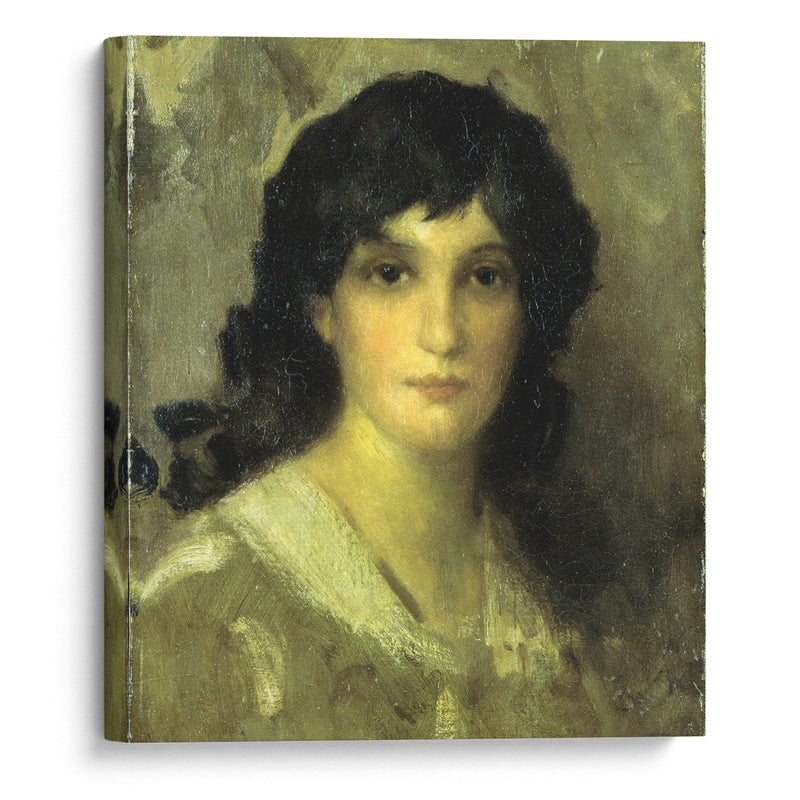 Head of a Young Woman (ca 1840) - James Abbott McNeill Whistler - Canvas Print