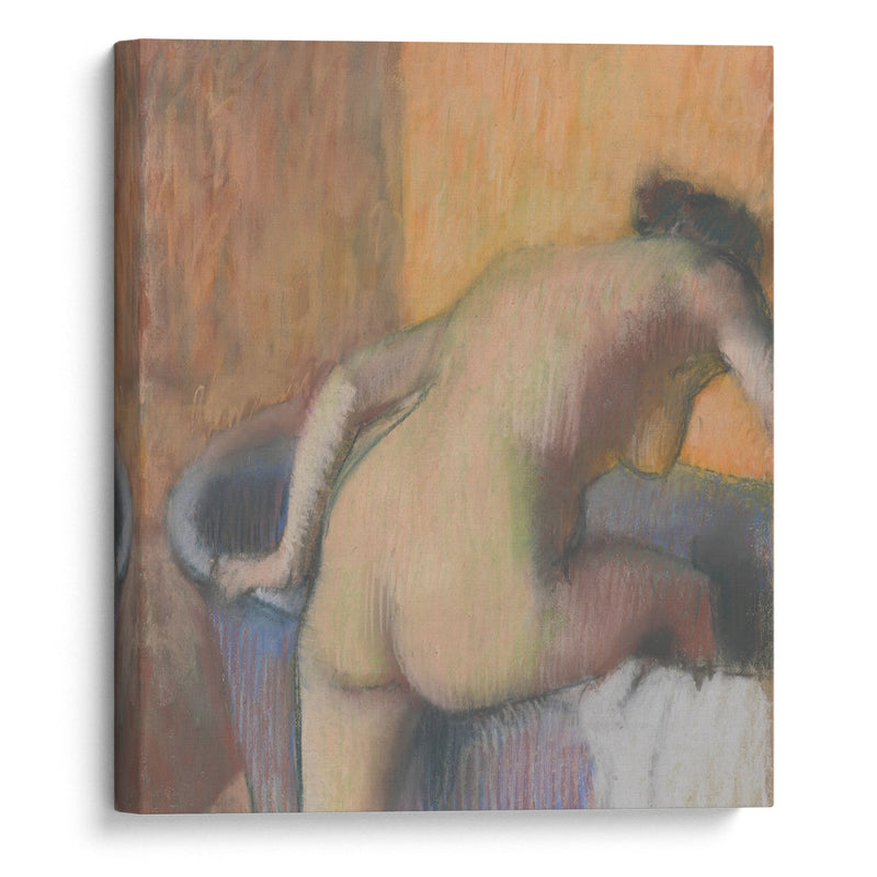 Bather Stepping into a Tub (ca. 1890) - Edgar Degas - Canvas Print