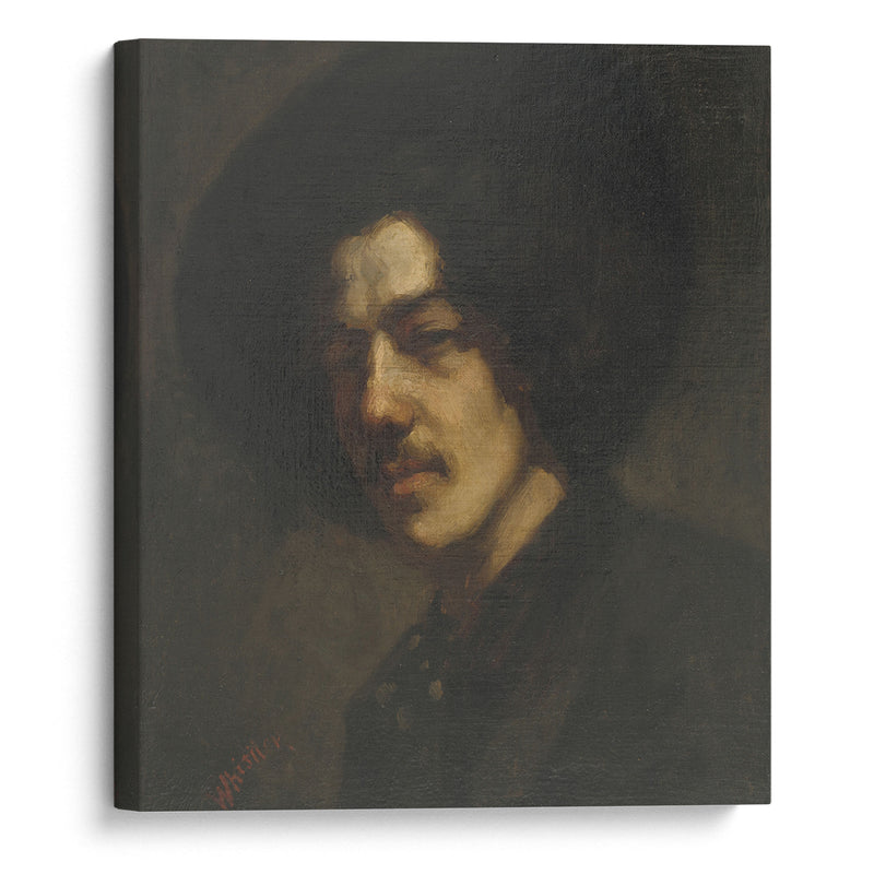 Portrait of Whistler with a Hat (1857-1859) - James Abbott McNeill Whistler - Canvas Print