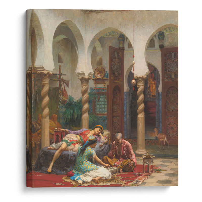 Idle Moments (1875) - Frederick Arthur Bridgman - Canvas Print
