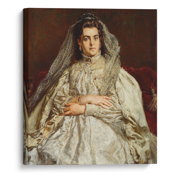 Portrait of artist’s wife, Teodora née Giebułtowska (1879) - Jan Matejko - Canvas Print