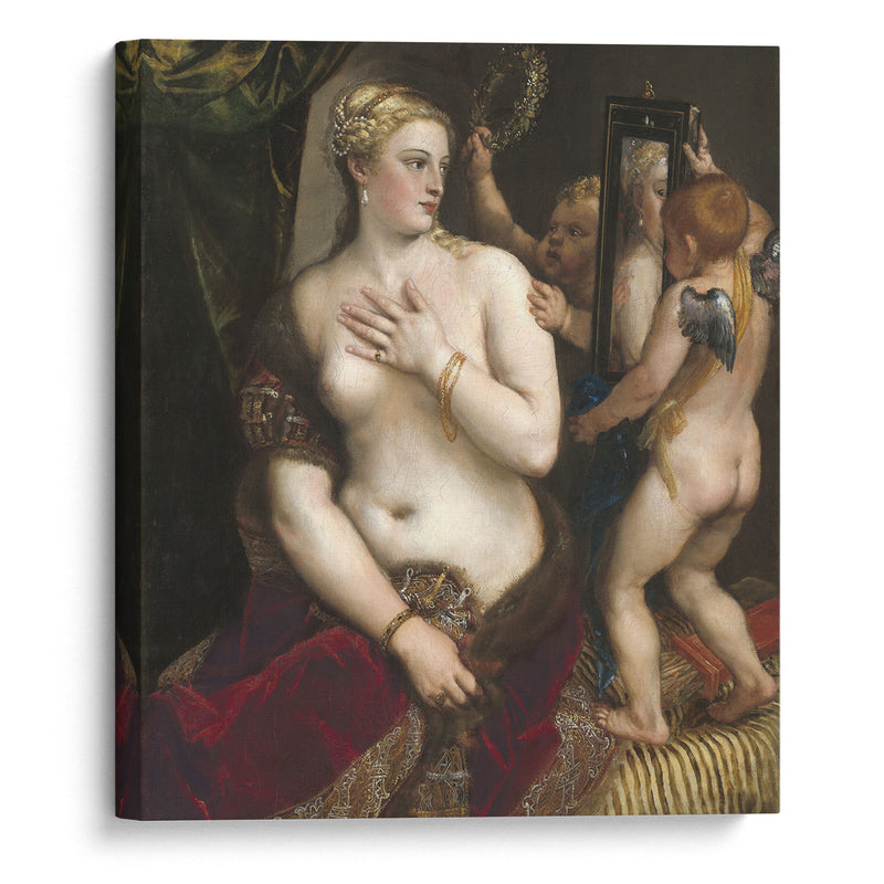 Venus With a Mirror (C. 1555) - Titian - Canvas Print