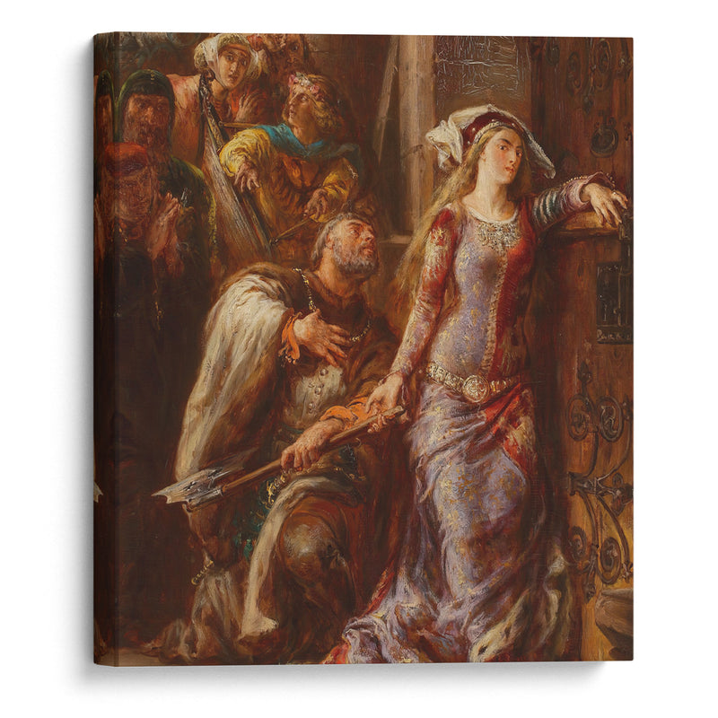 Queen Jadwiga and Dymitr of Goraj (1882) - Jan Matejko - Canvas Print