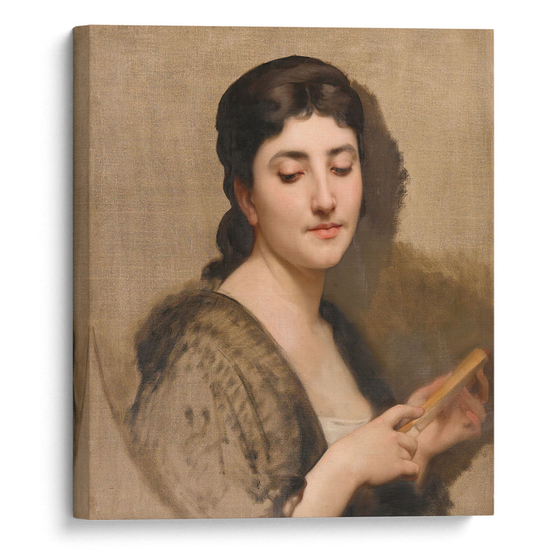 A Young Woman with a Fan - William Bouguereau - Canvas Print