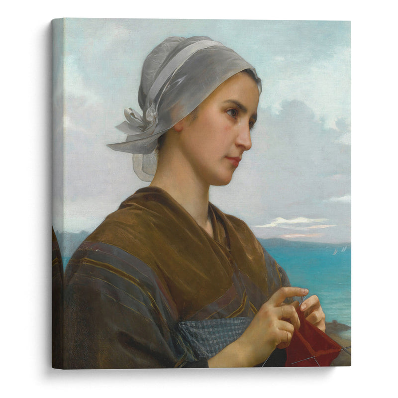 Tricoteuse Bretonne (1871) - William Bouguereau - Canvas Print