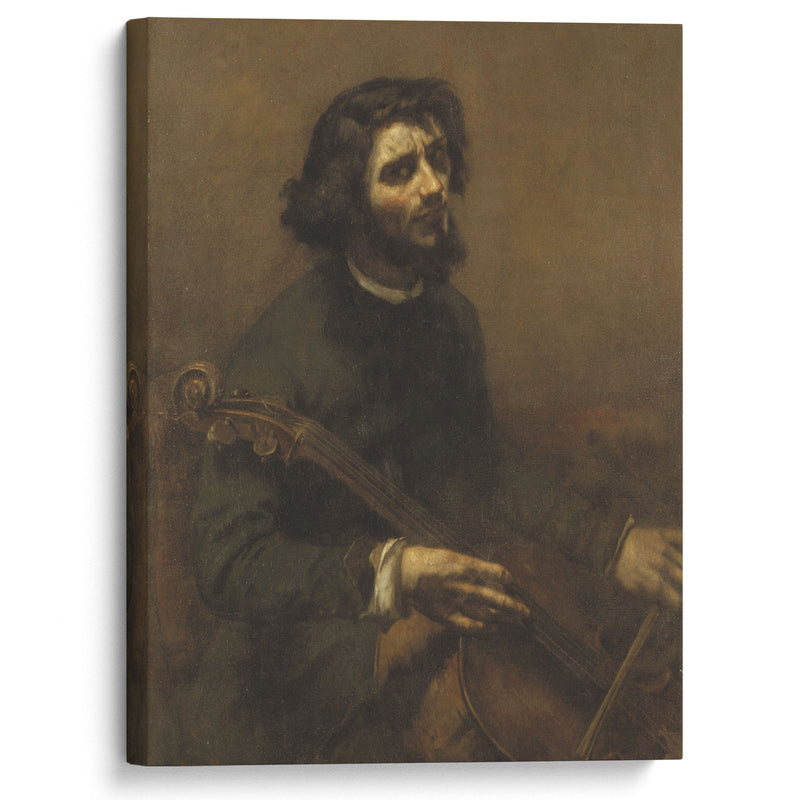 The Cellist (Self-portrait) (1847) - Gustave Courbet - Canvas Print