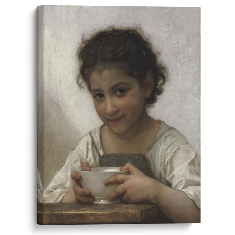 La soupe au lait (1880) - William Bouguereau - Canvas Print