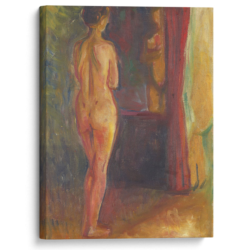 Nude in Front of the Mirror (1902) - Edvard Munch - Canvas Print