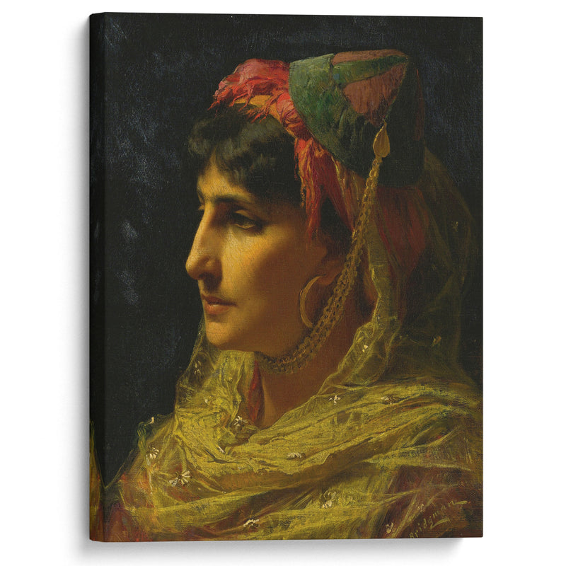 Portrait Of A Woman - Frederick Arthur Bridgman - Canvas Print