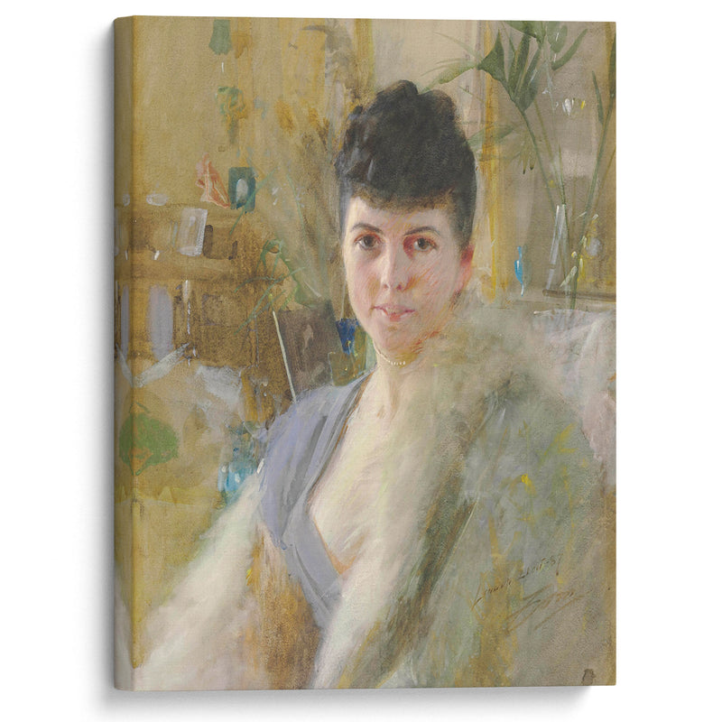 Portrait of a Lady in a Drawing Room (1887) - Anders Zorn - Canvas Print