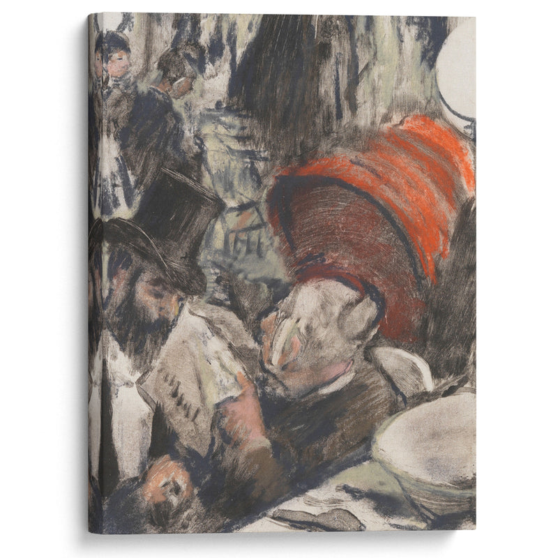 Ludovic Halévy trouve Madame Cardinal dans les loges (1880-1883) - Edgar Degas - Canvas Print