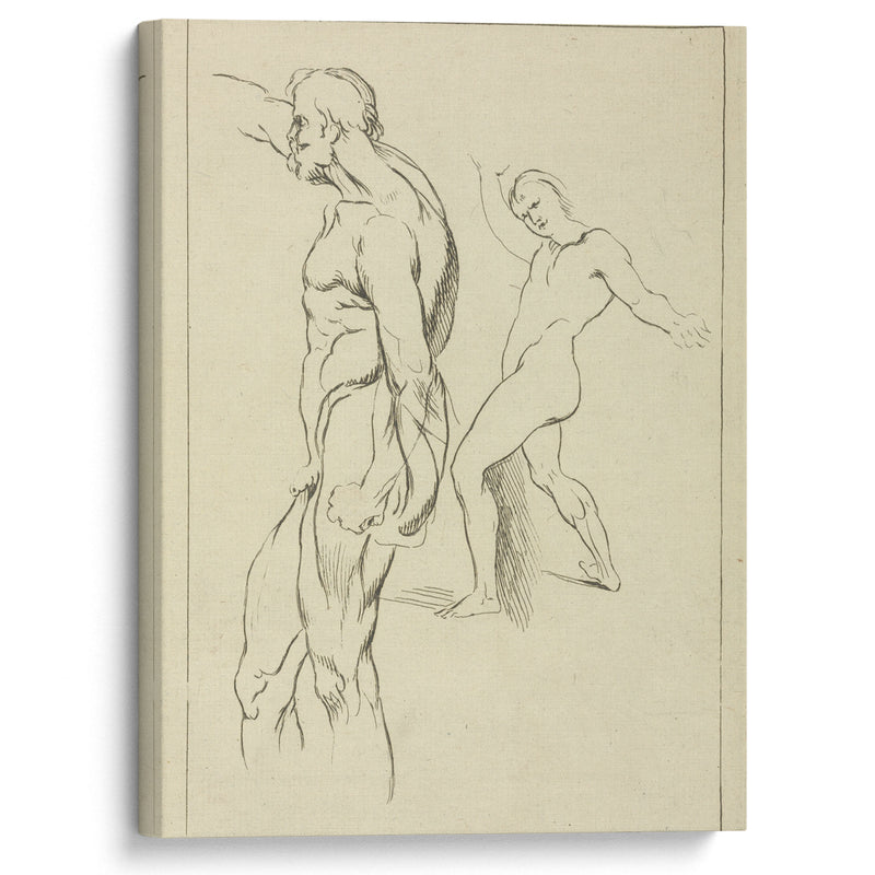 Two figures extending right arms - Peter Paul Rubens - Canvas Print