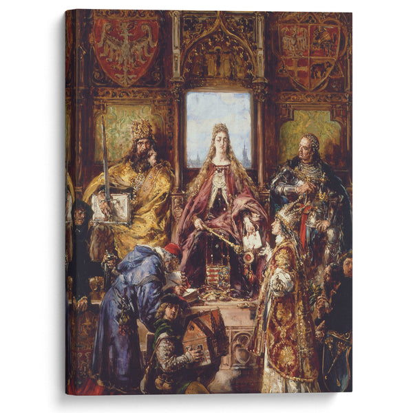 Founding of the Academy, 1361–1399–1400 AD, from the series “History of Civilization in Poland” (1888) - Jan Matejko - Canvas Print