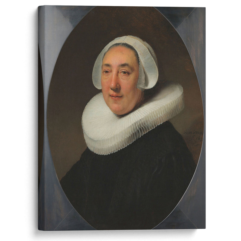 Portrait of Haesje Jacobsdr van Cleyburg (c. 1634) - Rembrandt van Rijn - Canvas Print