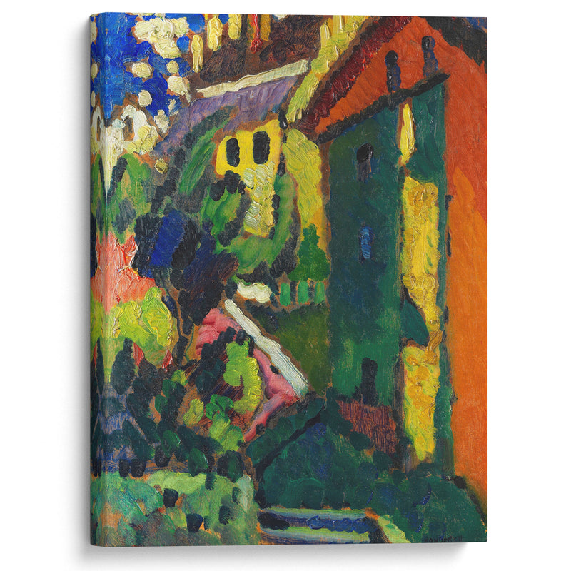 Treppe zum Schloss (Murnau) (1909) - Wassily Kandinsky - Canvas Print