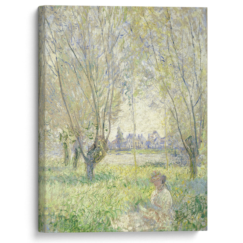 Woman Seated under the Willows (1880) - Claude Monet - Canvas Print