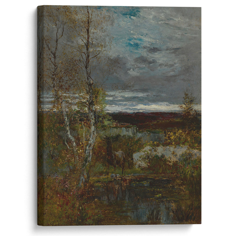 Cerf À La Mare (Fontainebleau) - Gustave Courbet - Canvas Print